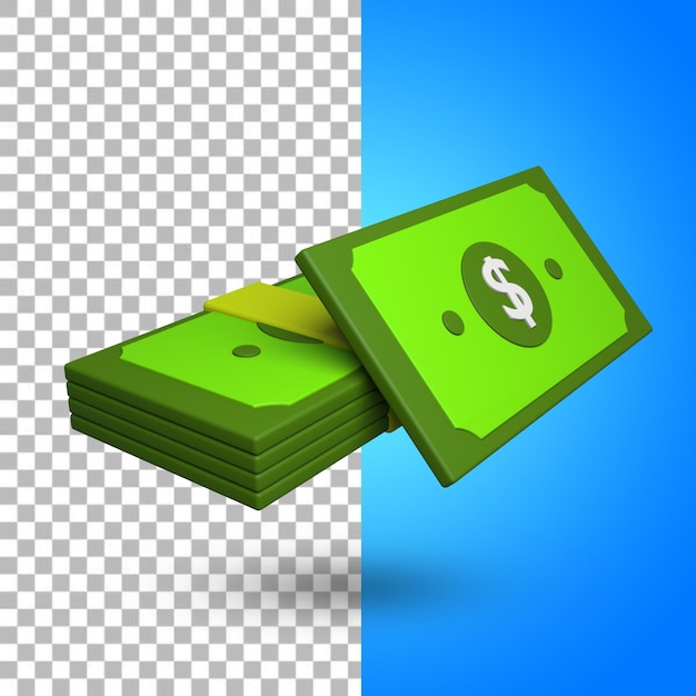 Representación 3d del icono de dinero