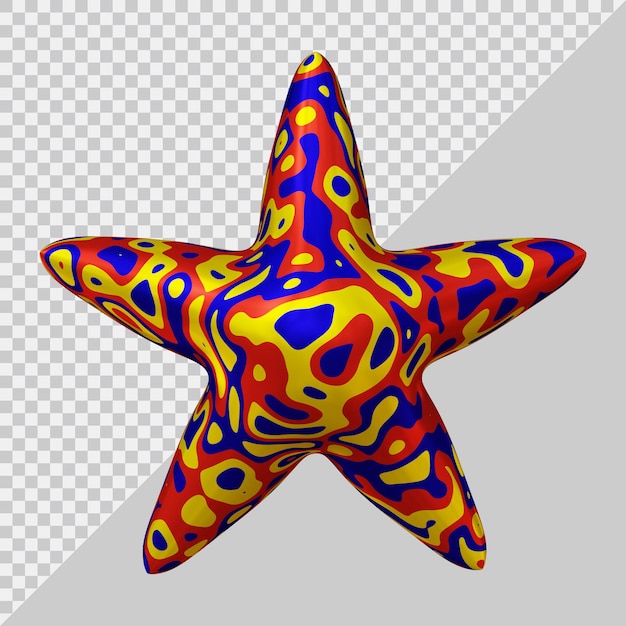 Representación 3d del icono de estrella