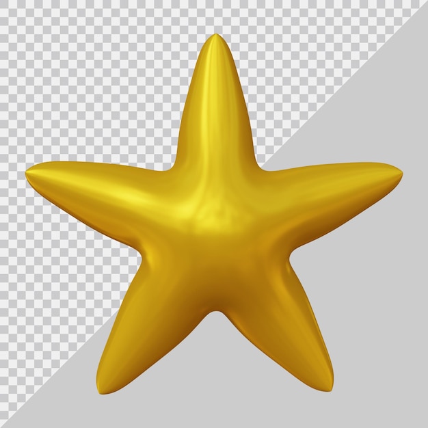 Representación 3d del icono de estrella