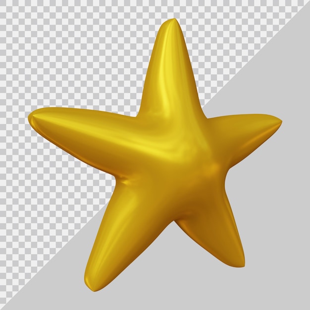 PSD representación 3d del icono de estrella