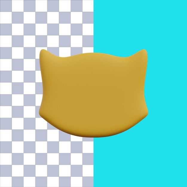 Representación 3d de un icono de gato mascota