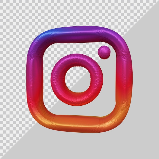 PSD representación 3d del icono de instagram