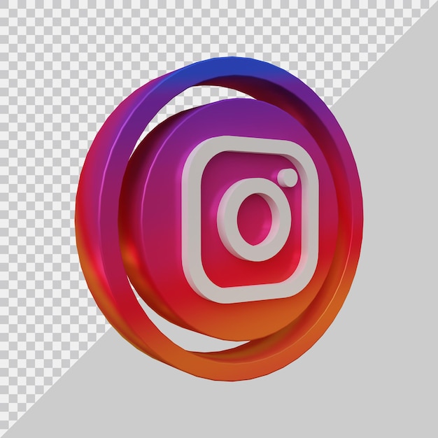 PSD representación 3d del icono de instagram