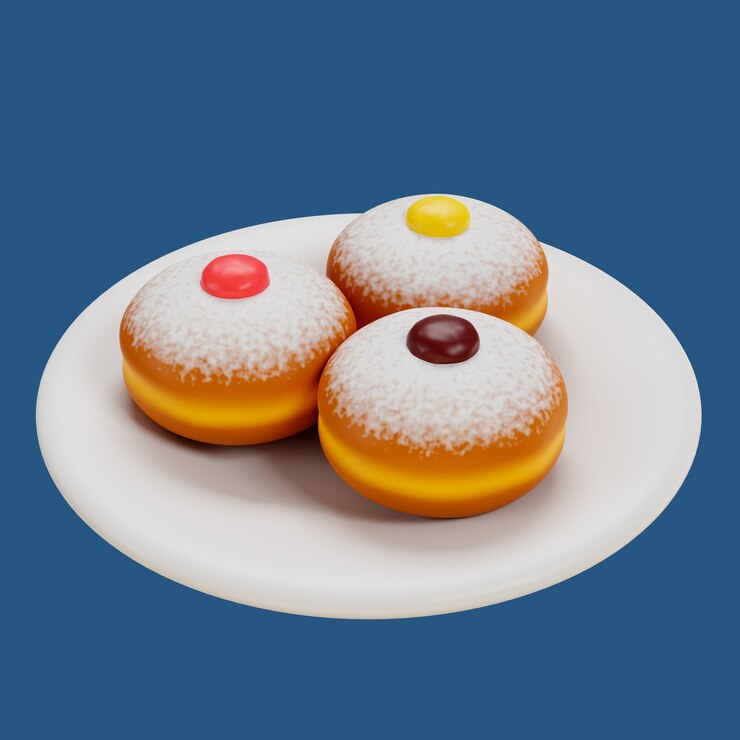PSD representación 3d del icono del judaísmo de hanukkah
