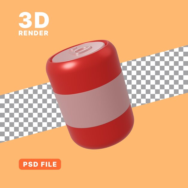 Representación 3D del icono de lata de refresco