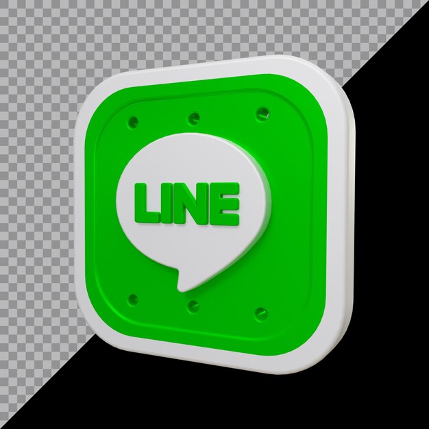 Representación 3D del icono de línea
