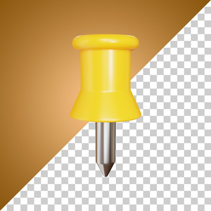PSD representación 3d del icono de pin