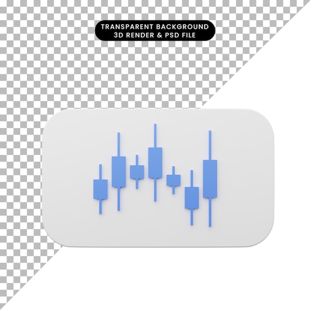 PSD representación 3d del icono simple de la interfaz de usuario de la interfaz de usuario del elemento