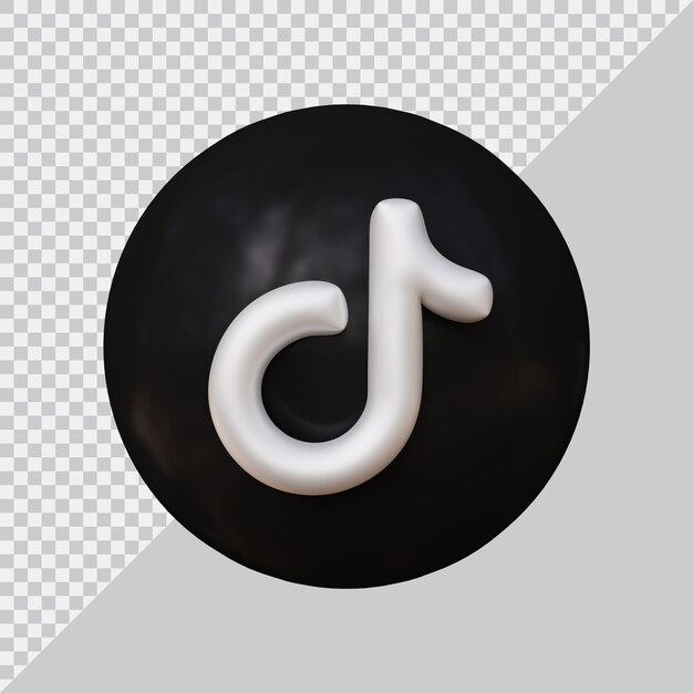 Representación 3d del icono de tiktok