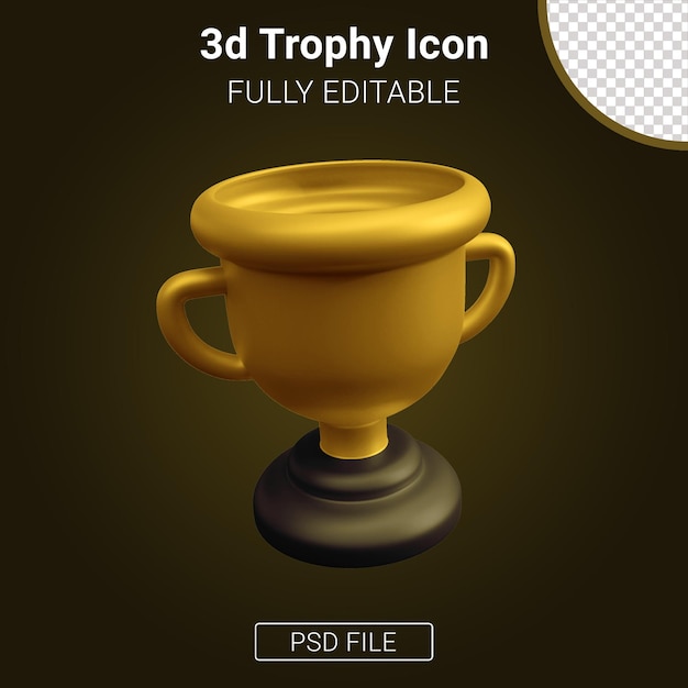 Representación 3d del icono de trofeo