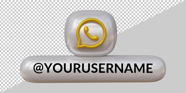 Representación 3d del icono de whatsapp tercio inferior