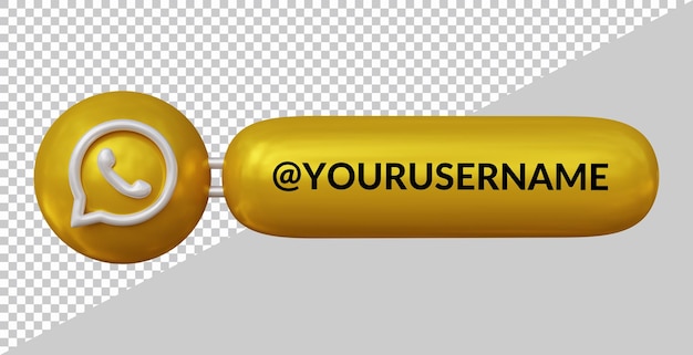 Representación 3d del icono de whatsapp tercio inferior