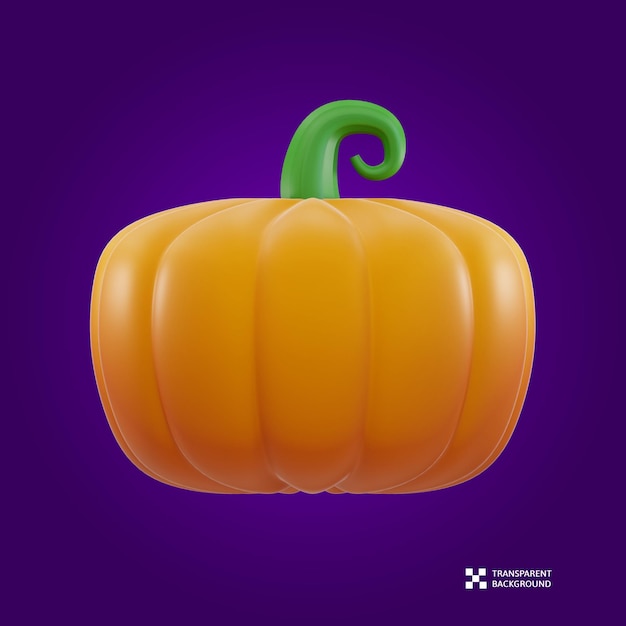 PSD representación 3d ilustración de calabaza de halloween