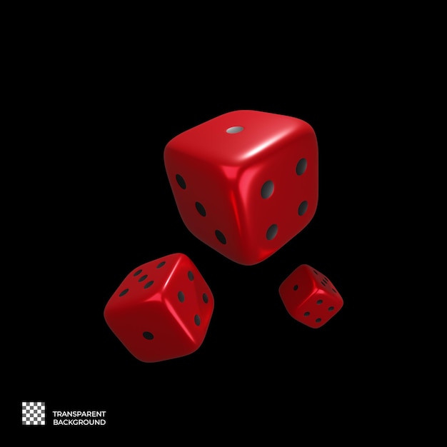 Representación 3D de la ilustración de dados