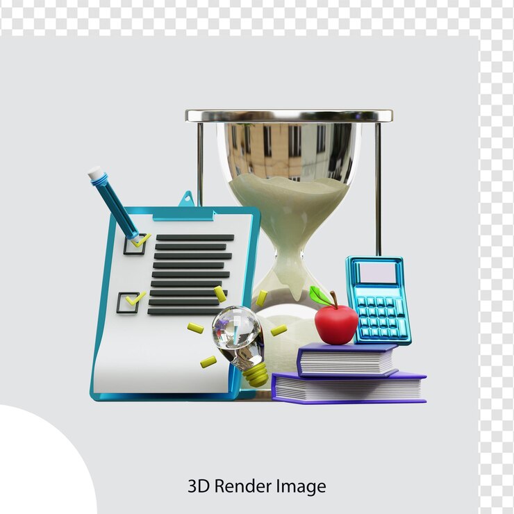 PSD representación 3d de la ilustración de la educación escolar, utilizada para web, aplicación, infografía