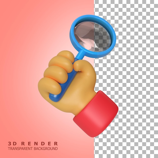 Representación 3d de la ilustración de optimización de motores de búsqueda con alta resolución y fondo transparente