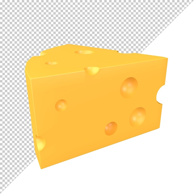 Representación 3d de la ilustración del queso