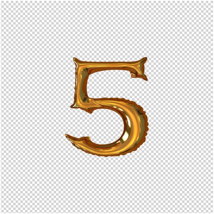 PSD representación 3d inflable del número de oro