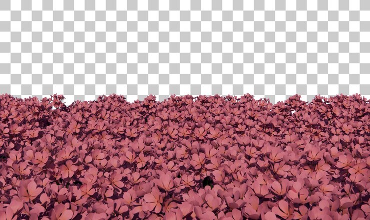 PSD representación 3d de jardín de flores isométrica