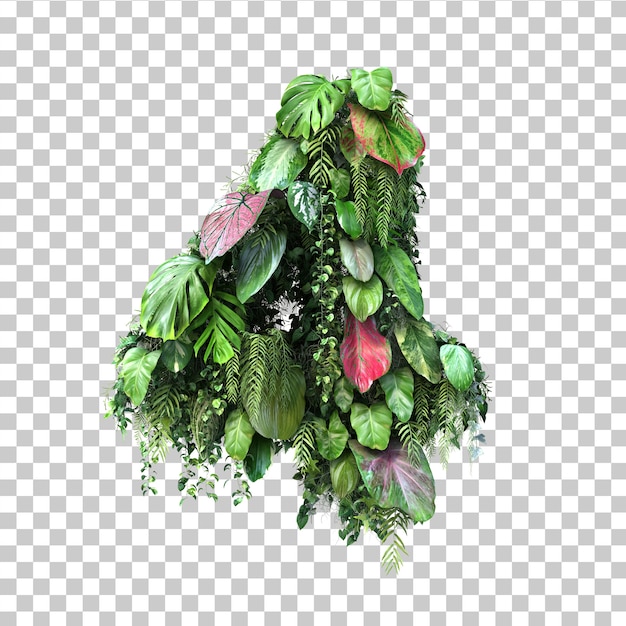 Representación 3D del jardín vertical número 4