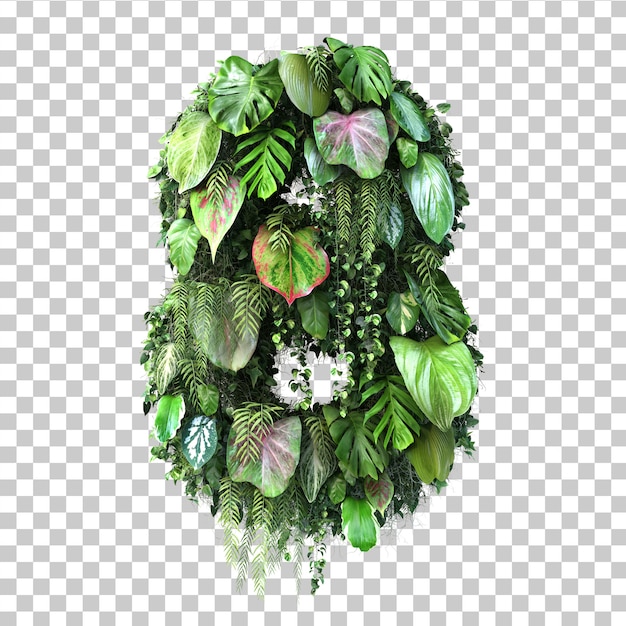 Representación 3D del jardín vertical número 8