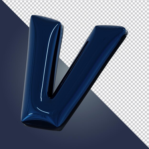Representación 3d de la letra del alfabeto aislada