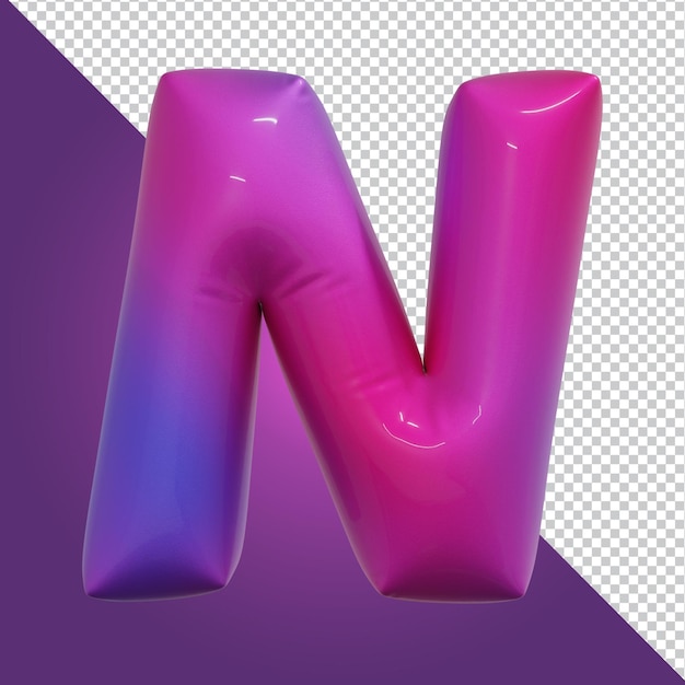 Representación 3d de la letra del alfabeto aislada