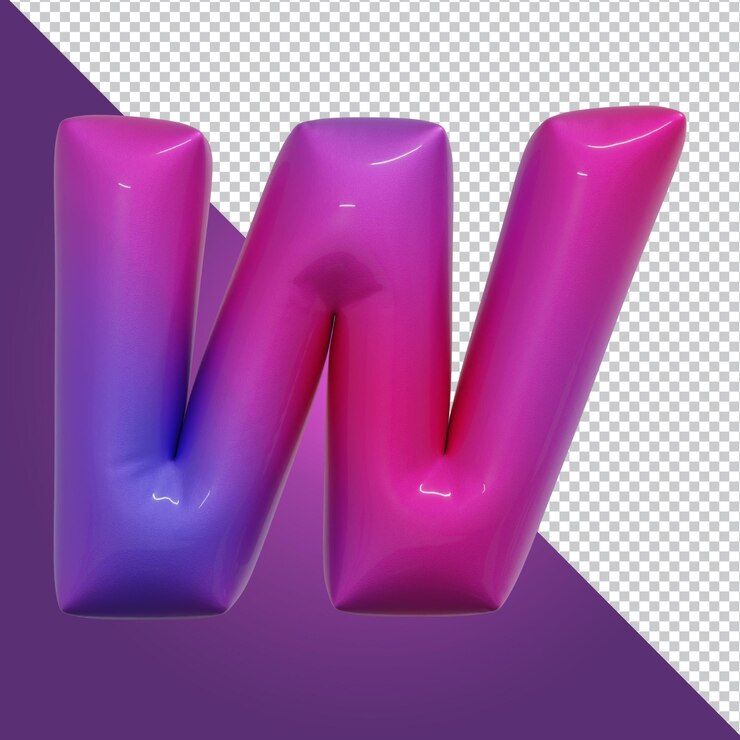 PSD representación 3d de la letra del alfabeto aislada