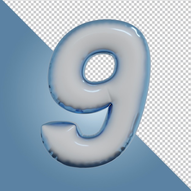 Representación 3d de la letra del alfabeto aislada