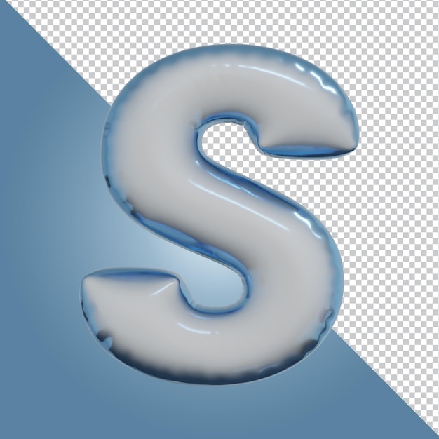 Representación 3d de la letra del alfabeto aislada