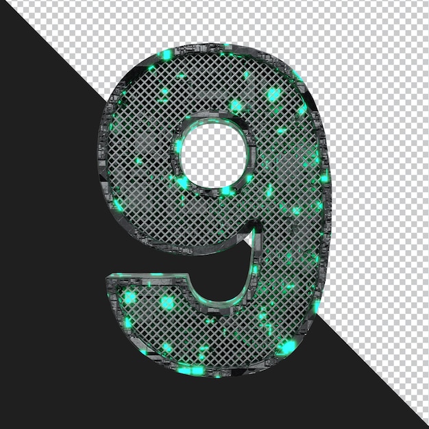Representación 3d de la letra del alfabeto aislada