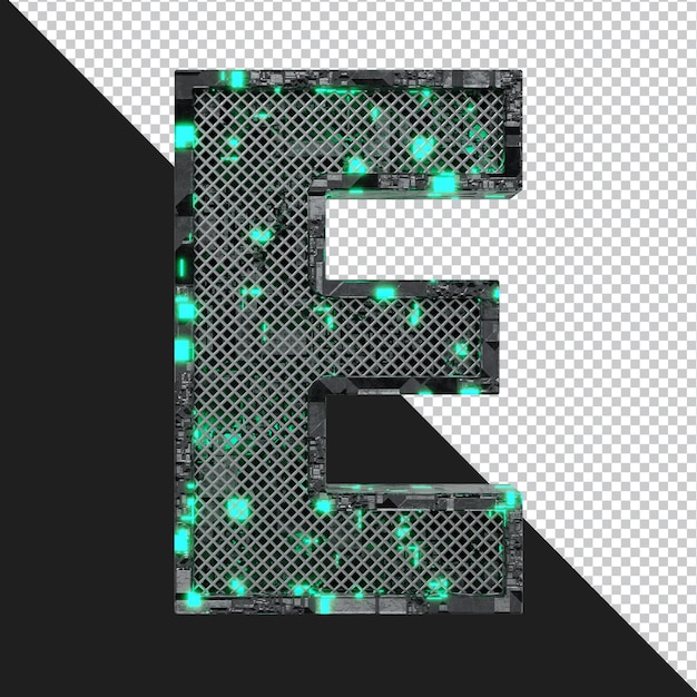 Representación 3d de la letra del alfabeto aislada