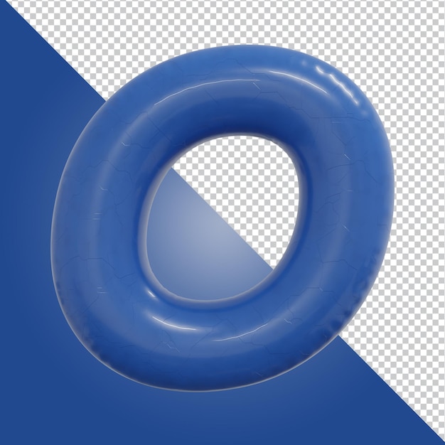 Representación 3d de la letra del alfabeto aislada