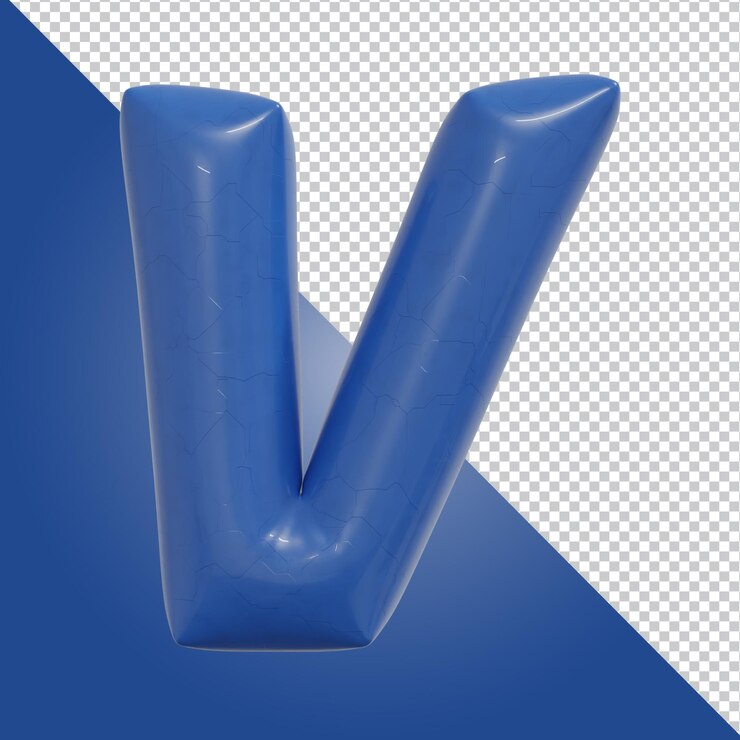 PSD representación 3d de la letra del alfabeto aislada