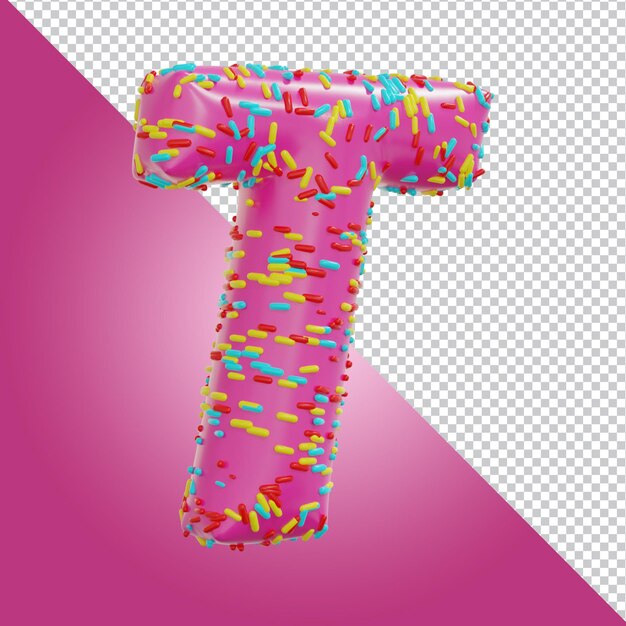 Representación 3d de la letra del alfabeto aislada