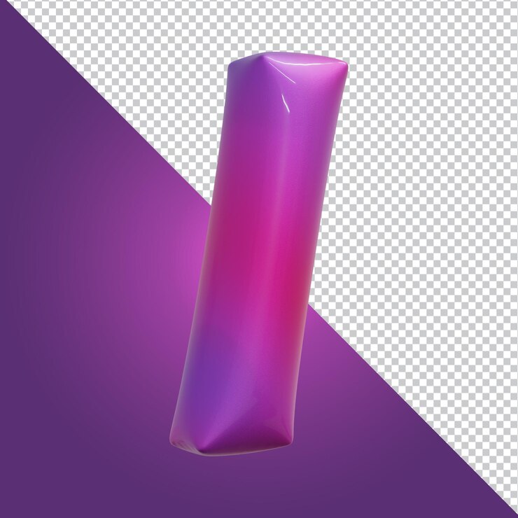 PSD representación 3d de la letra del alfabeto aislada