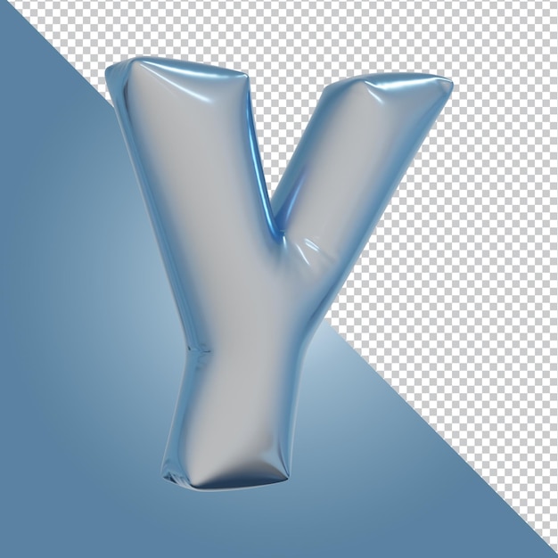Representación 3d de la letra del alfabeto aislada