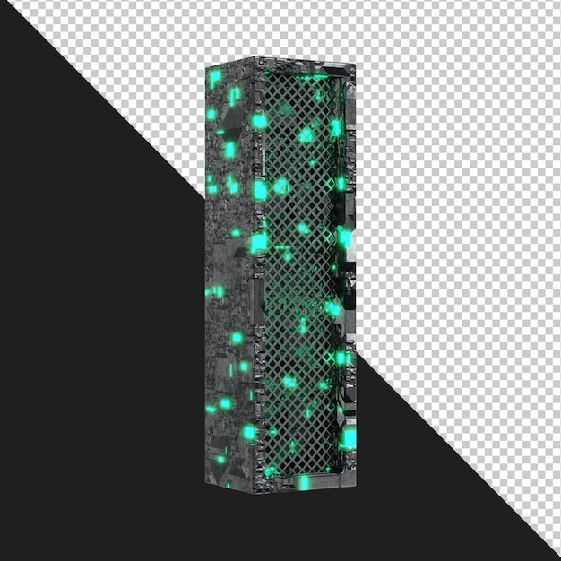 Representación 3d de la letra del alfabeto que aislé