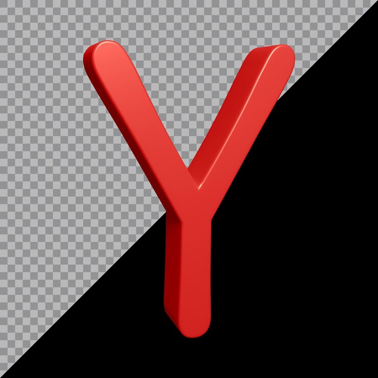 PSD representación 3d de la letra del alfabeto y