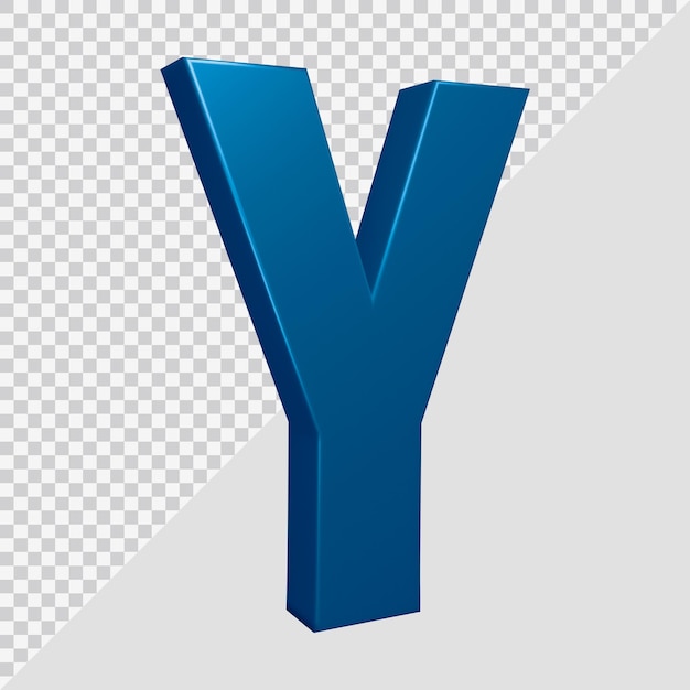 Representación 3D de la letra del alfabeto y