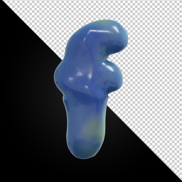 Representación 3D de la letra F del alfabeto aislada