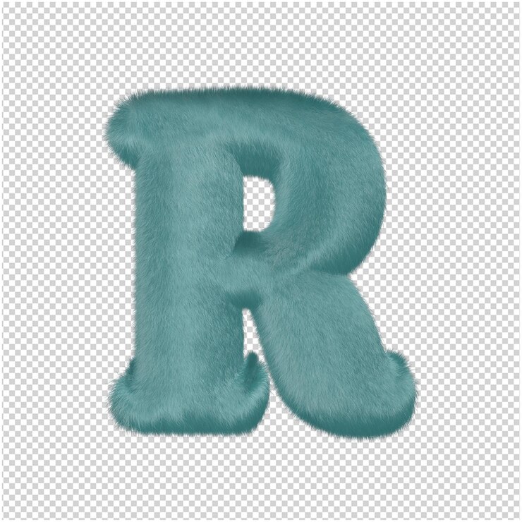 PSD representación 3d de la letra de la piel del mentol