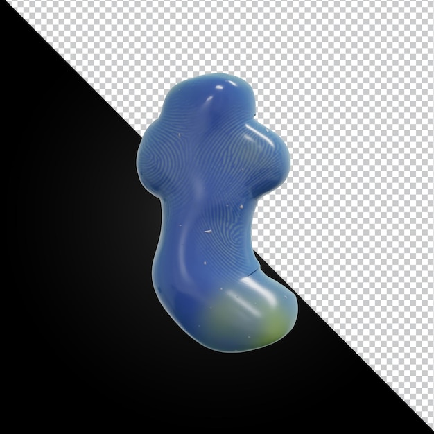Representación 3d de la letra T del alfabeto aislada