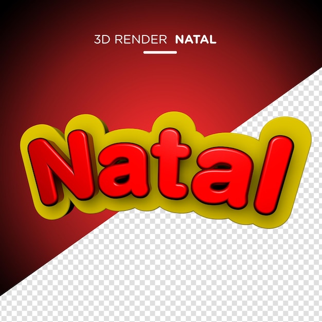 PSD representación 3d de letras navidad en brasil