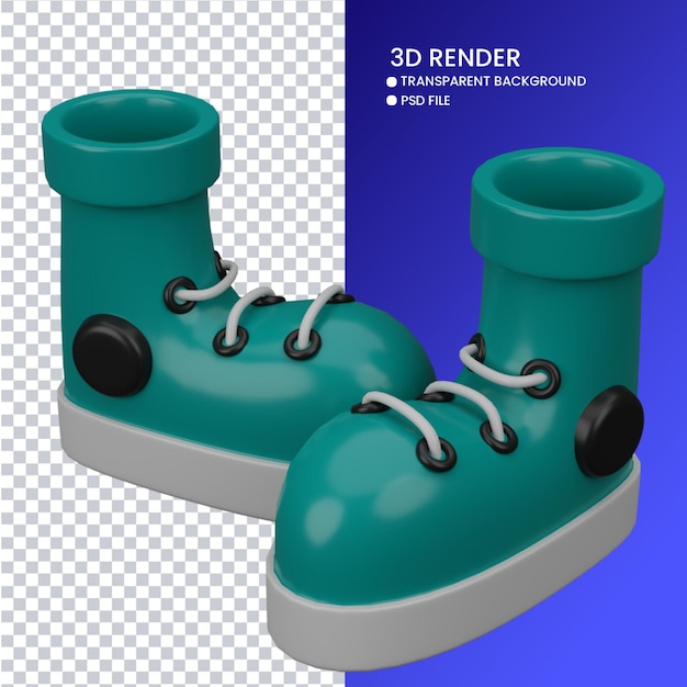 PSD representación 3d de lindos zapatos