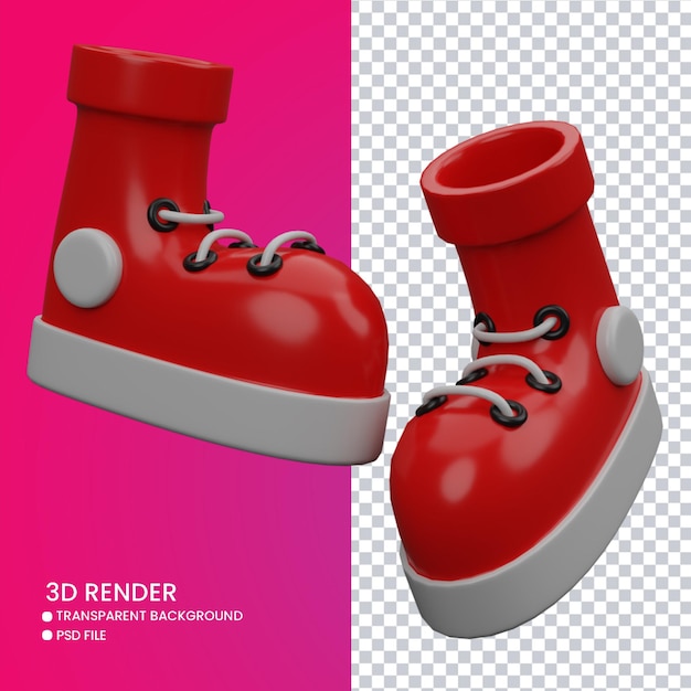 Representación 3d de lindos zapatos