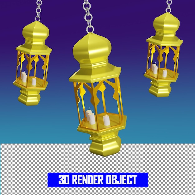 representación 3d de la linterna