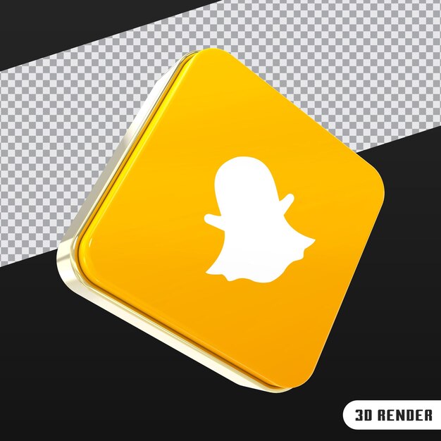 Representación 3d del logotipo y el icono de las redes sociales