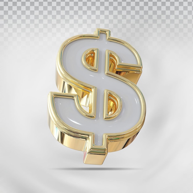 PSD representación 3d de lujo dólar oro