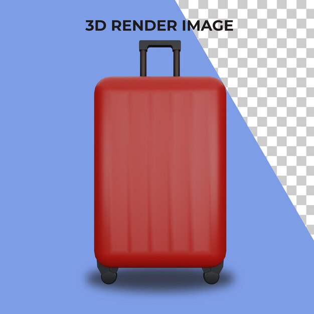 Representación 3D de maleta